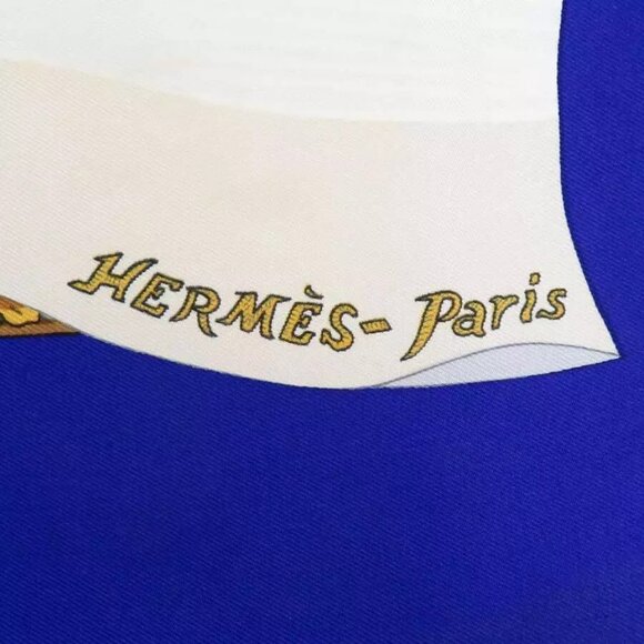 Auth HERMES Carre 90 Scarf Multicolor Silk - Picture 5 of 9